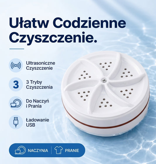 Zmywajka™ Przenośna Myjka Ultradźwiękowa do Naczyń i Prania