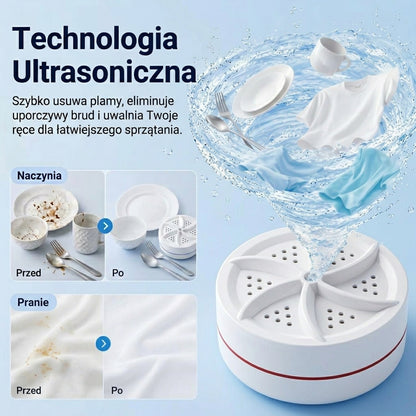 Zmywajka™ Przenośna Myjka Ultradźwiękowa do Naczyń i Prania