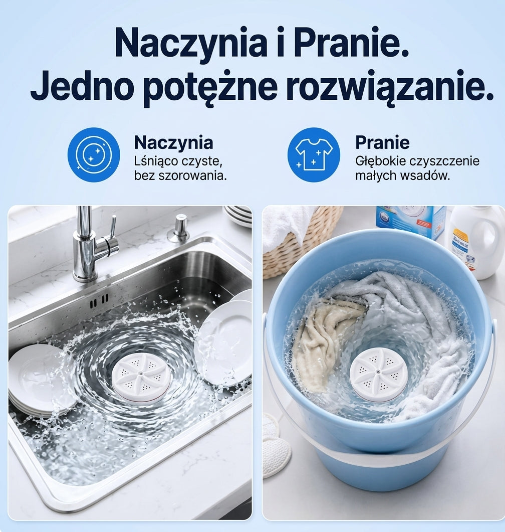 Zmywajka™ Przenośna Myjka Ultradźwiękowa do Naczyń i Prania